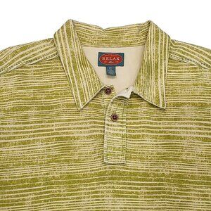 VTG Tommy Bahama Relax Polo BIG Logo Retro Short Sleeves Chartreuse Mens XXL